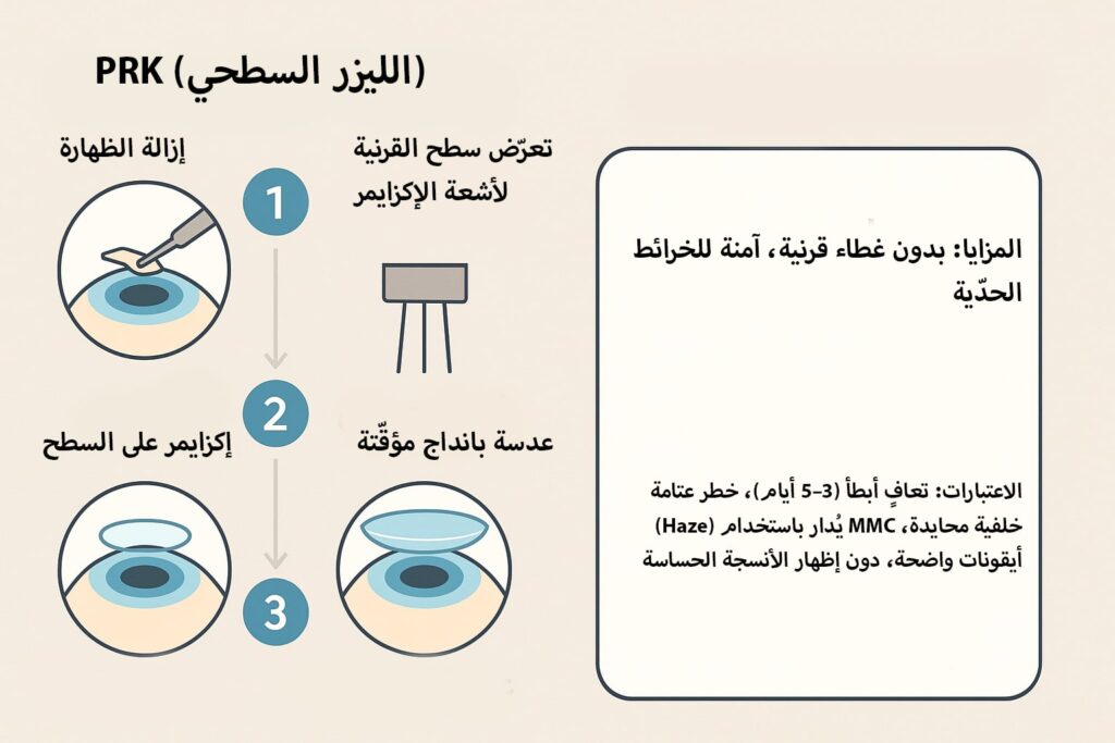 مضاعفات محتملة بعد عملية تصحيح النظر بالليزر